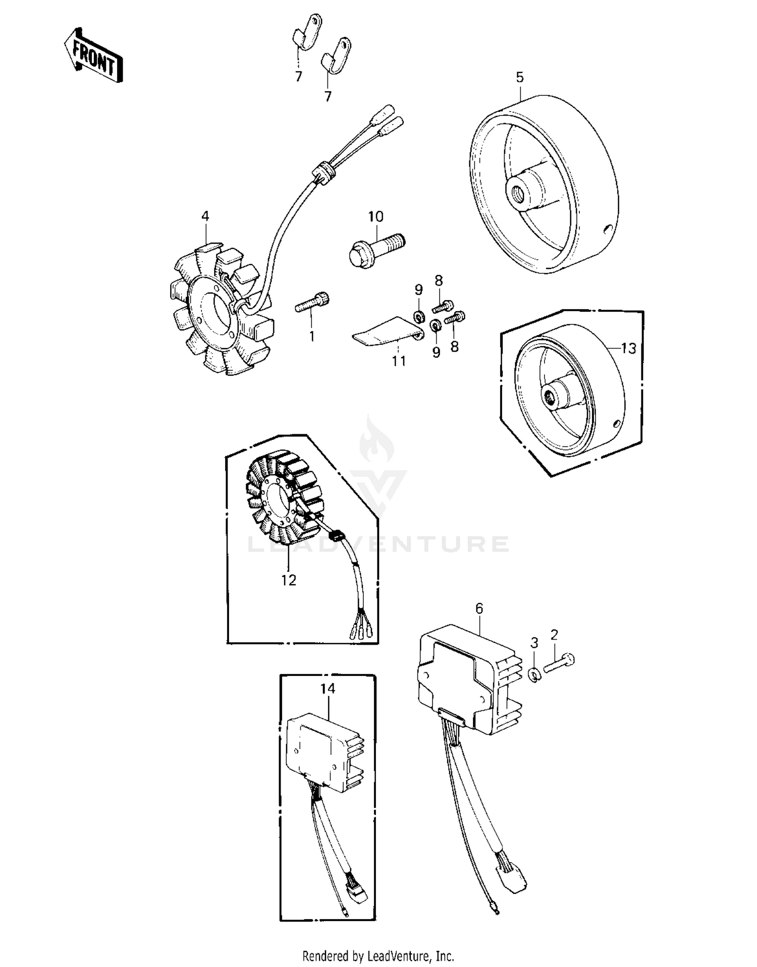 GENERATOR/REGULATOR ('80-'81 A1/A2)