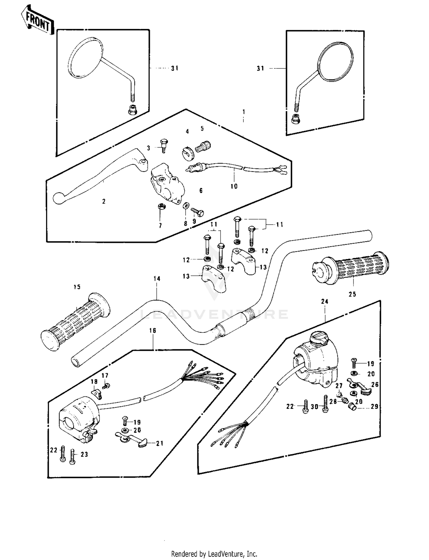 HANDLEBAR ('77-'78 B1/B2)