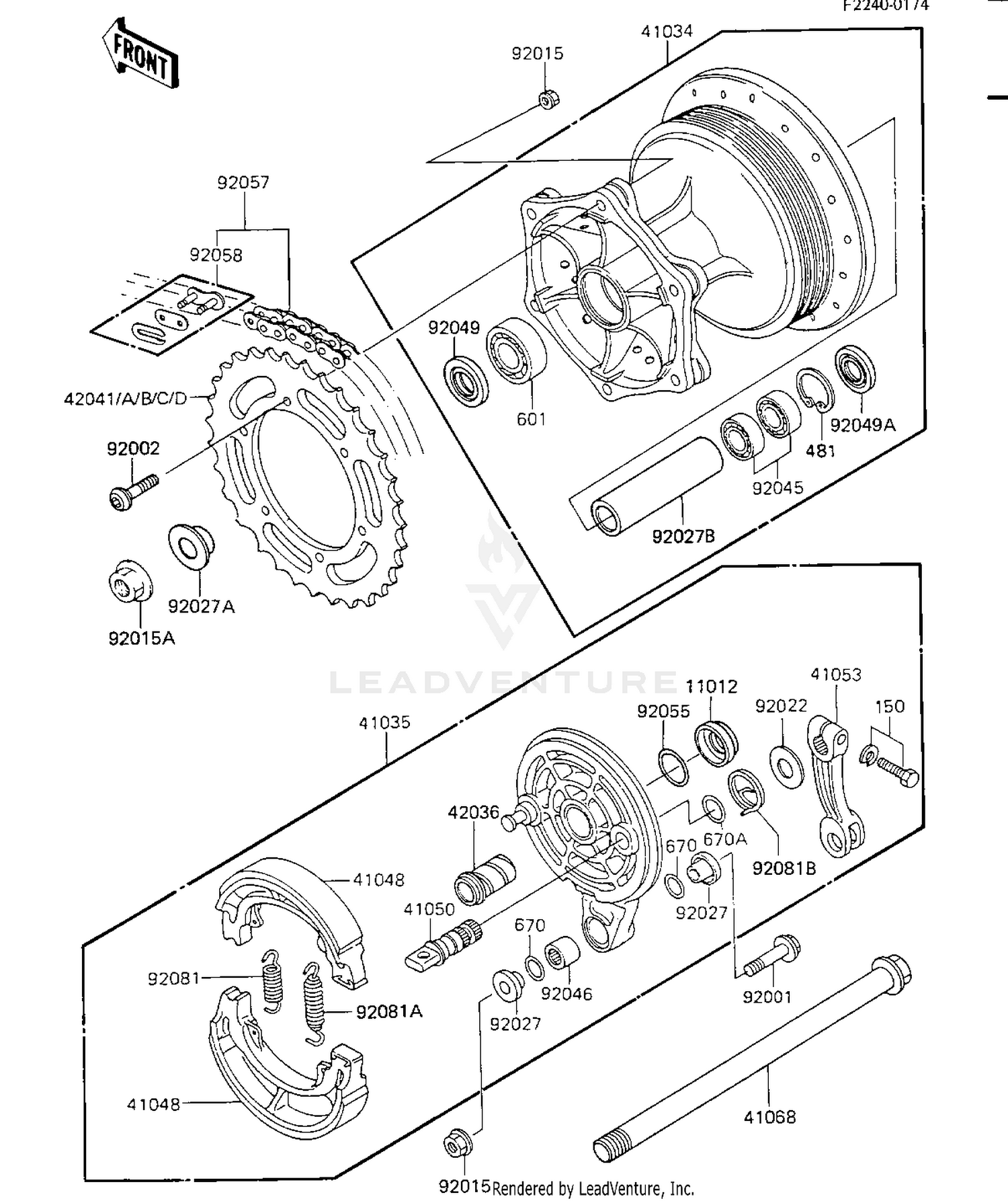REAR HUB/BRAKE/CHAIN