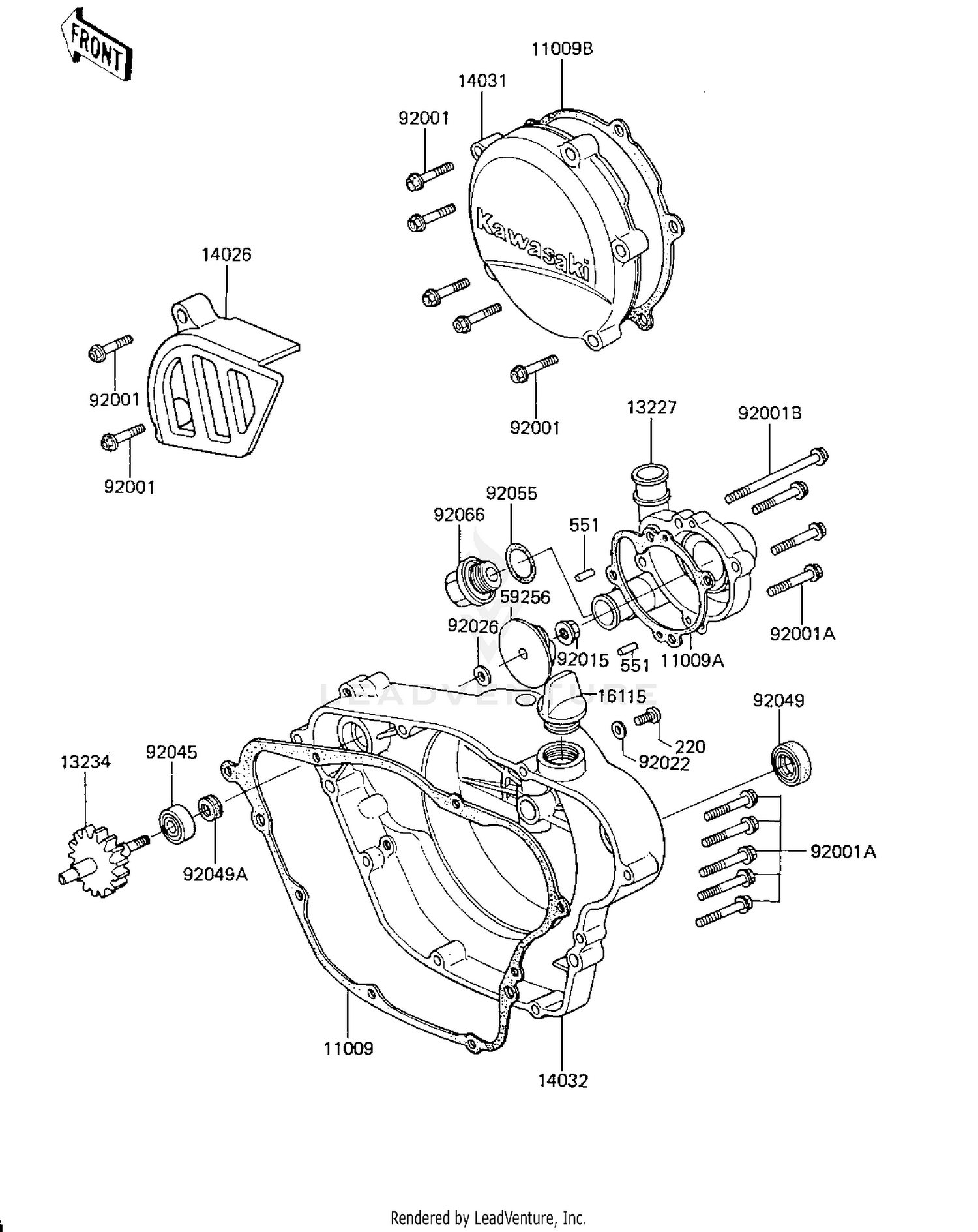 ENGINE COVERS/WATER PUMP