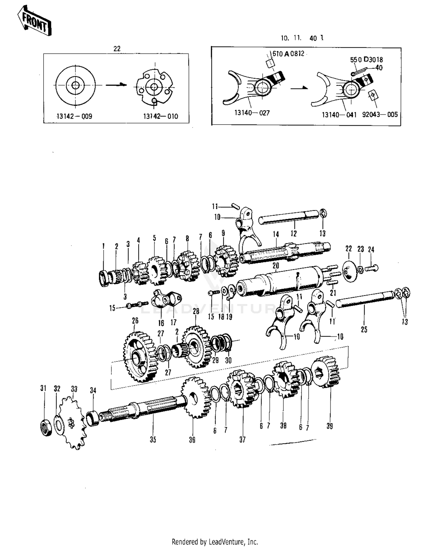 TRANSMISSION/CHANGE DRUM ('71-'72 F8/F8-