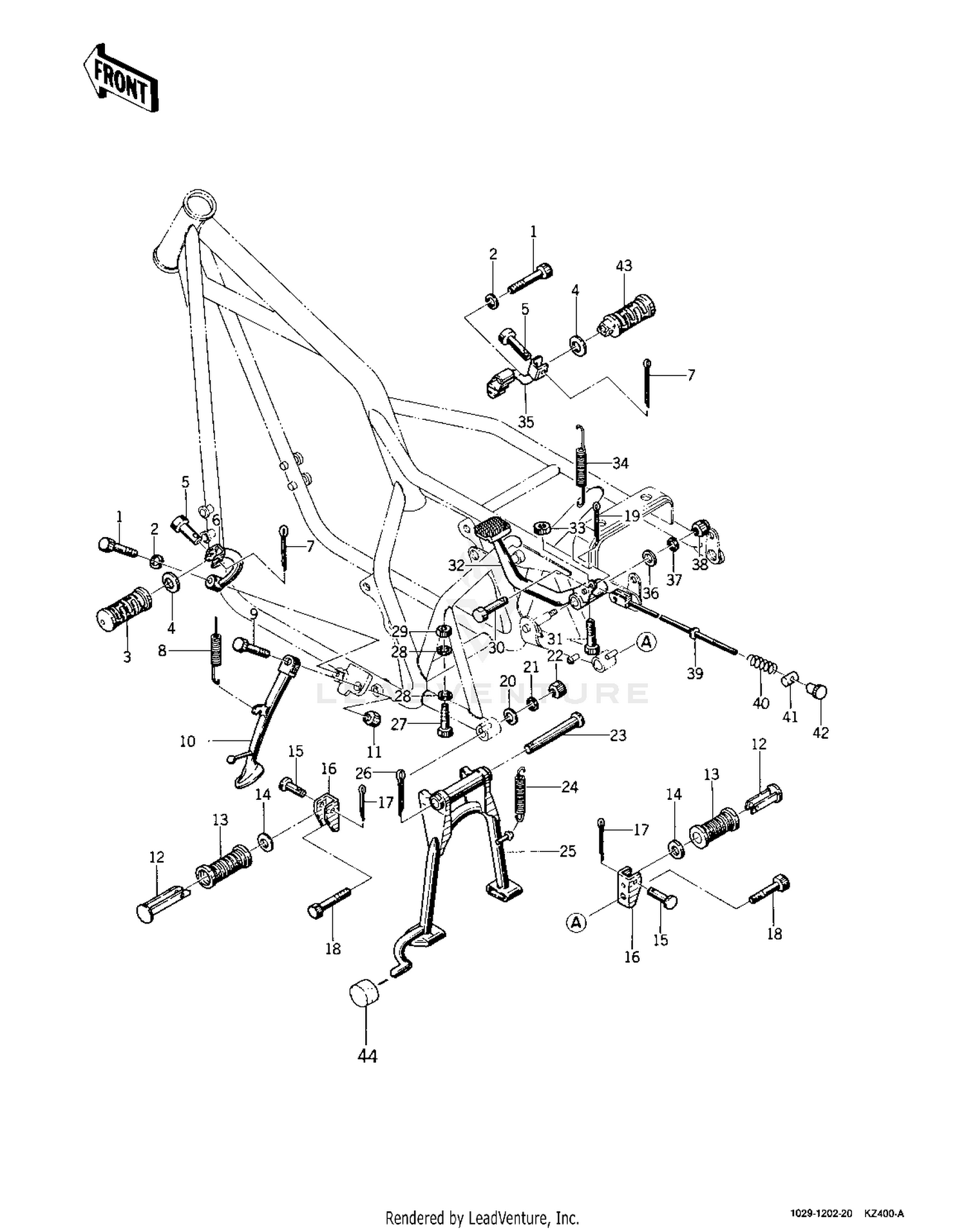 FOOTRESTS/STANDS/BRAKE PEDAL