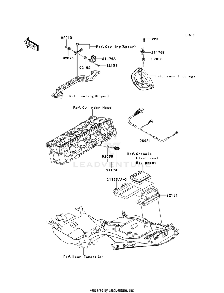 Fuel Injection ZX1400EDF Ninja ZX-14R (2013) Schematic
