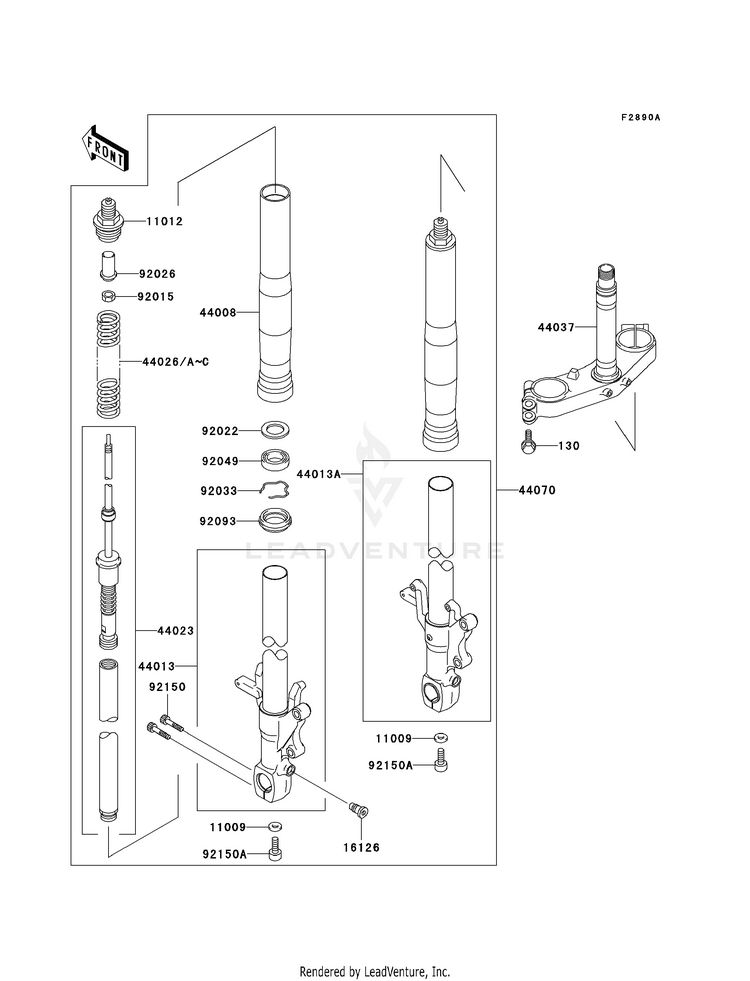 Optional Parts (Zx-7rr Front Fork) Schematic
