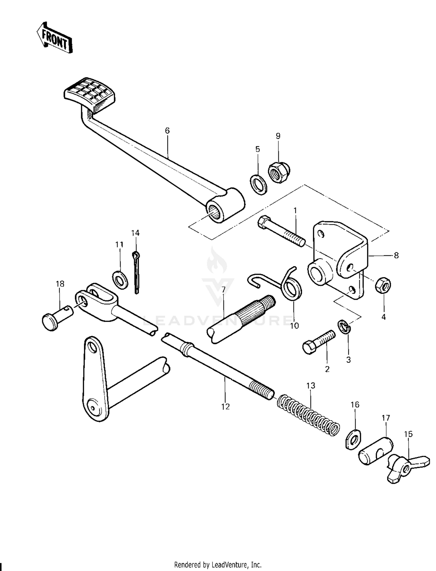 BRAKE PEDAL ('83 KLT200-A4/A4A)