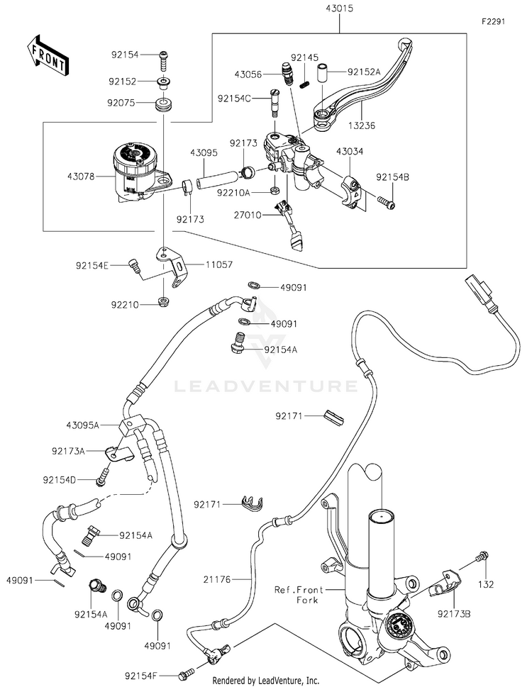 Front Master Cylinder Schematic