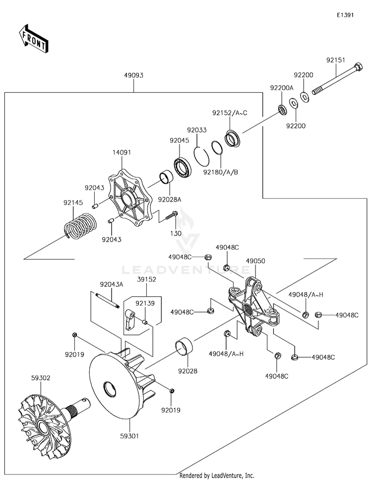 Drive Converter KVF750LGF Brute Force 750 4x4i (2016) Schematic