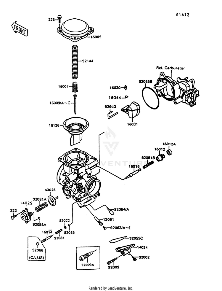 Carburetor Parts Schematic