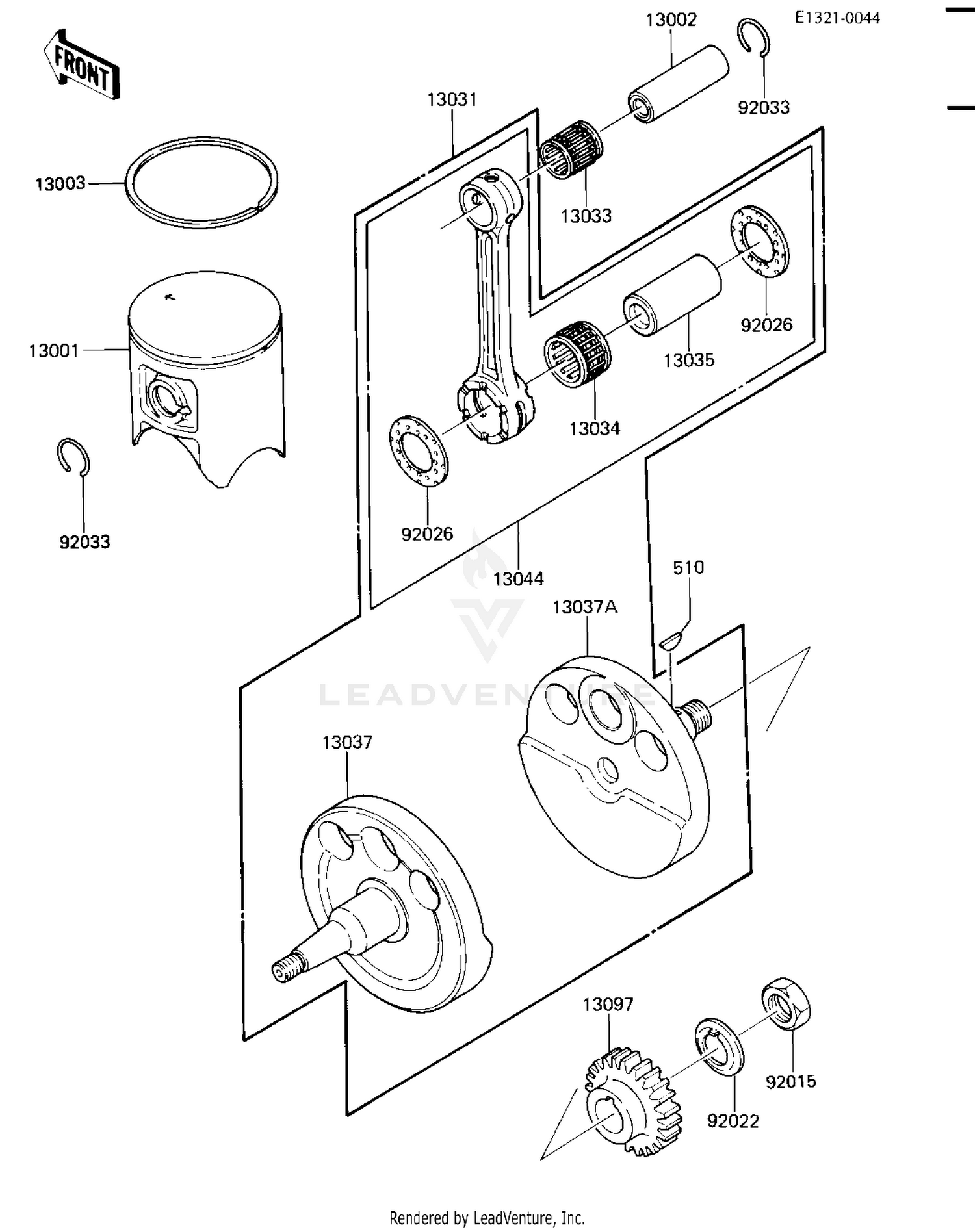 CRANKSHAFT/PISTON ('84 A2)