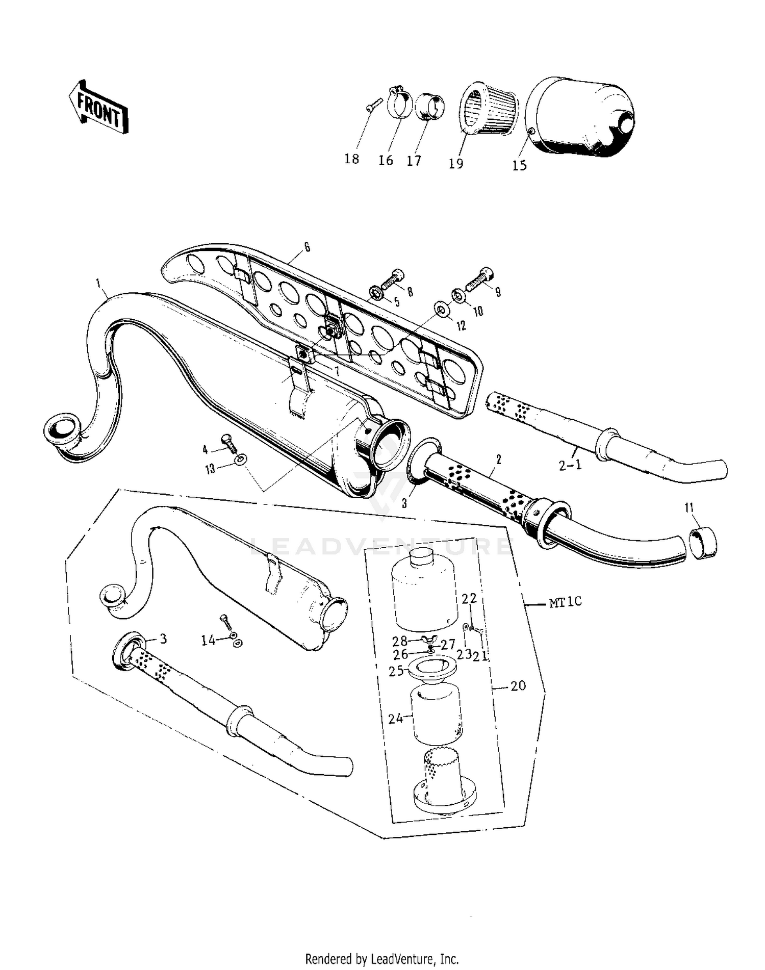 AIR CLEANER/MUFFLER ('71-'75)