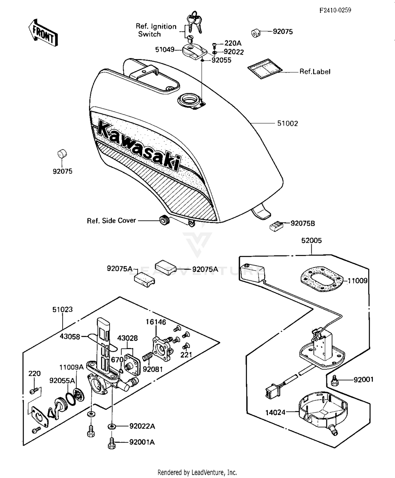 FUEL TANK (ZX550-A3, CANADA)