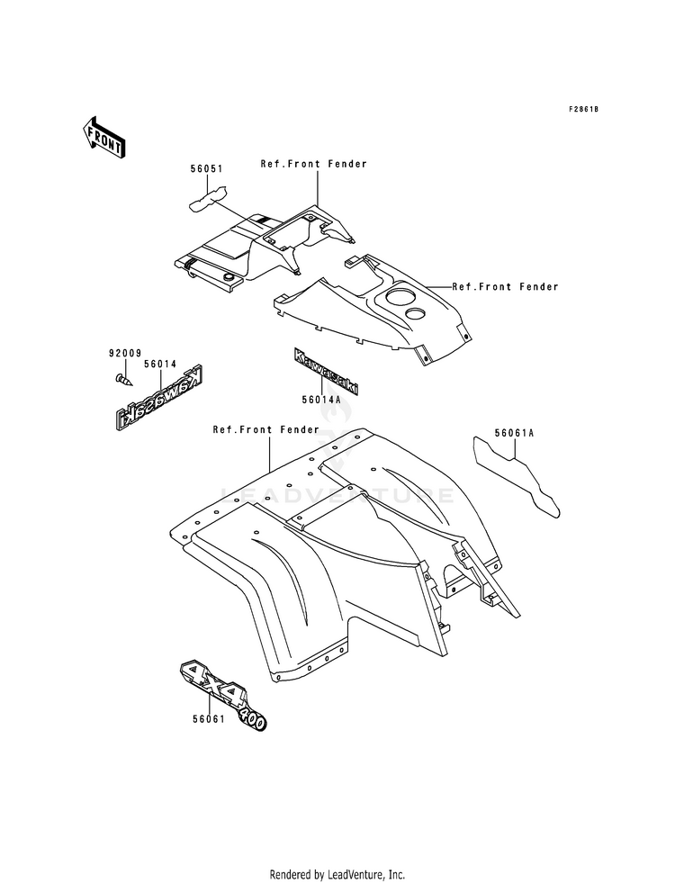 Decals (Green)(Klf400-B5) Schematic