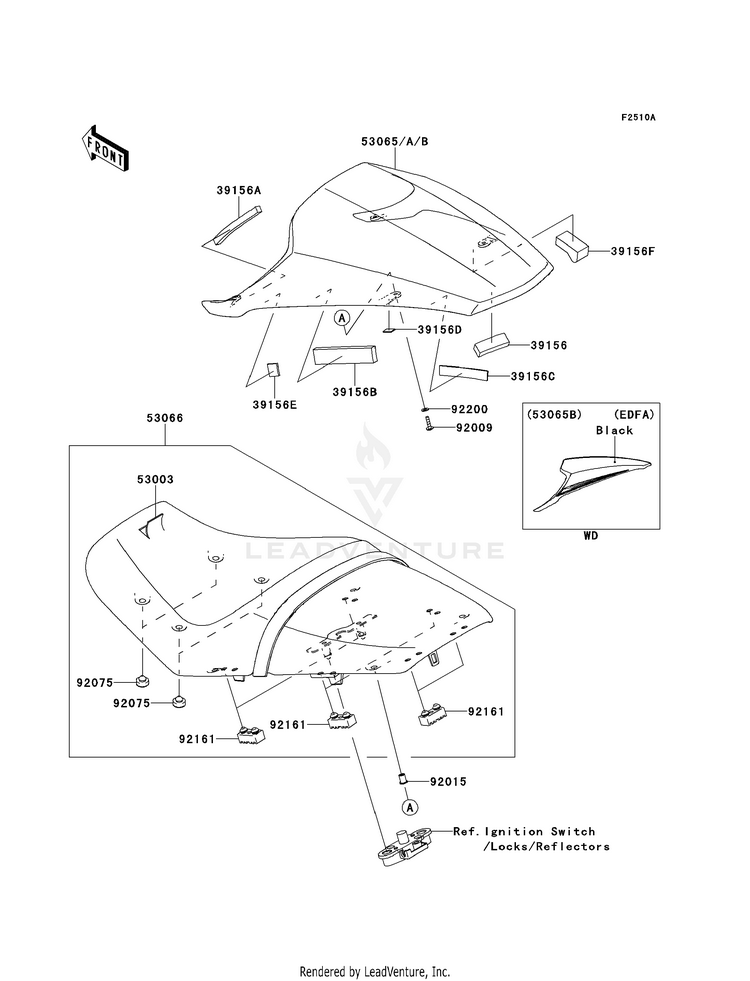 Seat (Edf/Edfa) ZX1400EDF Ninja ZX-14R (2013) Schematic