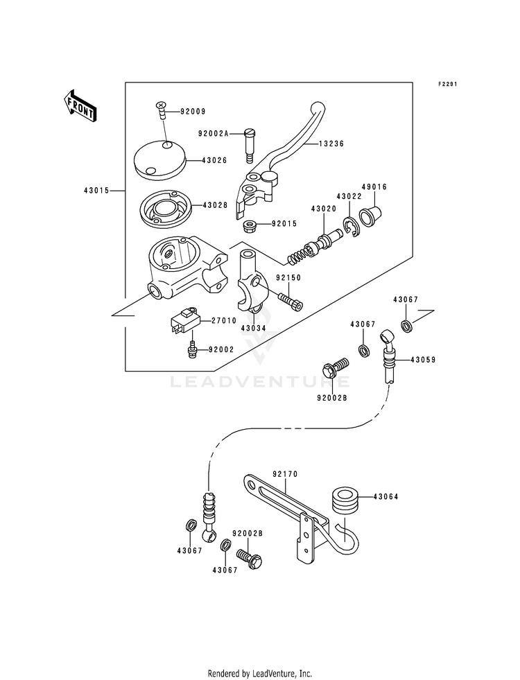 Front Master Cylinder Schematic