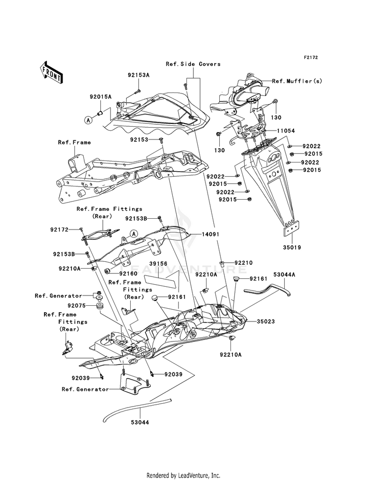 Rear Fender(S) Schematic