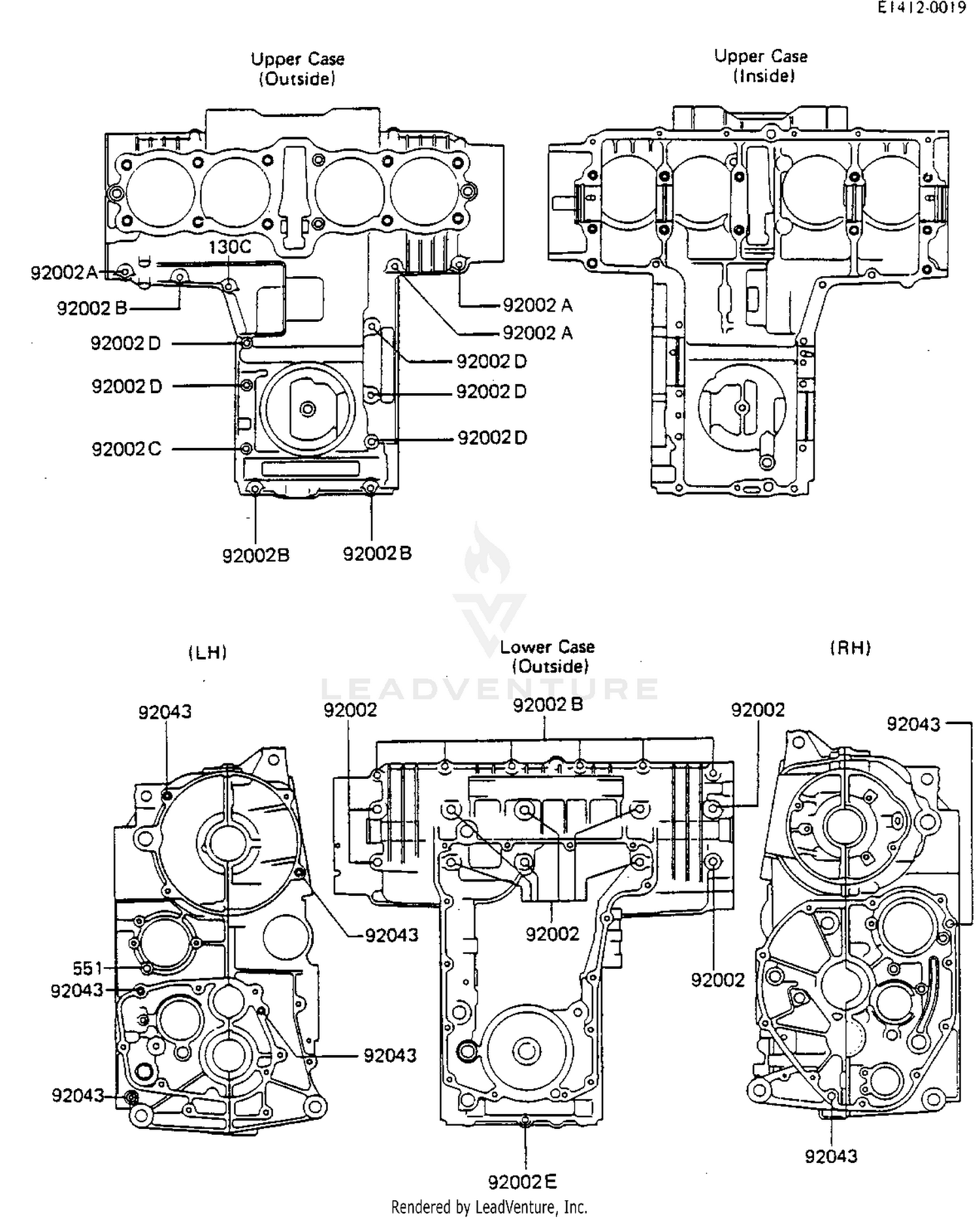 CRANKCASE BOLT & STUD PATTERN
