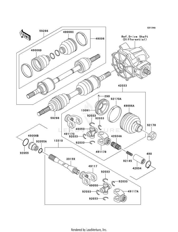 Drive Shaft (Front) Schematic
