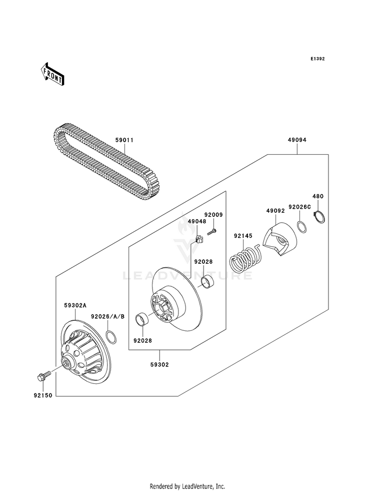 Driven Converter/Drive Belt Schematic