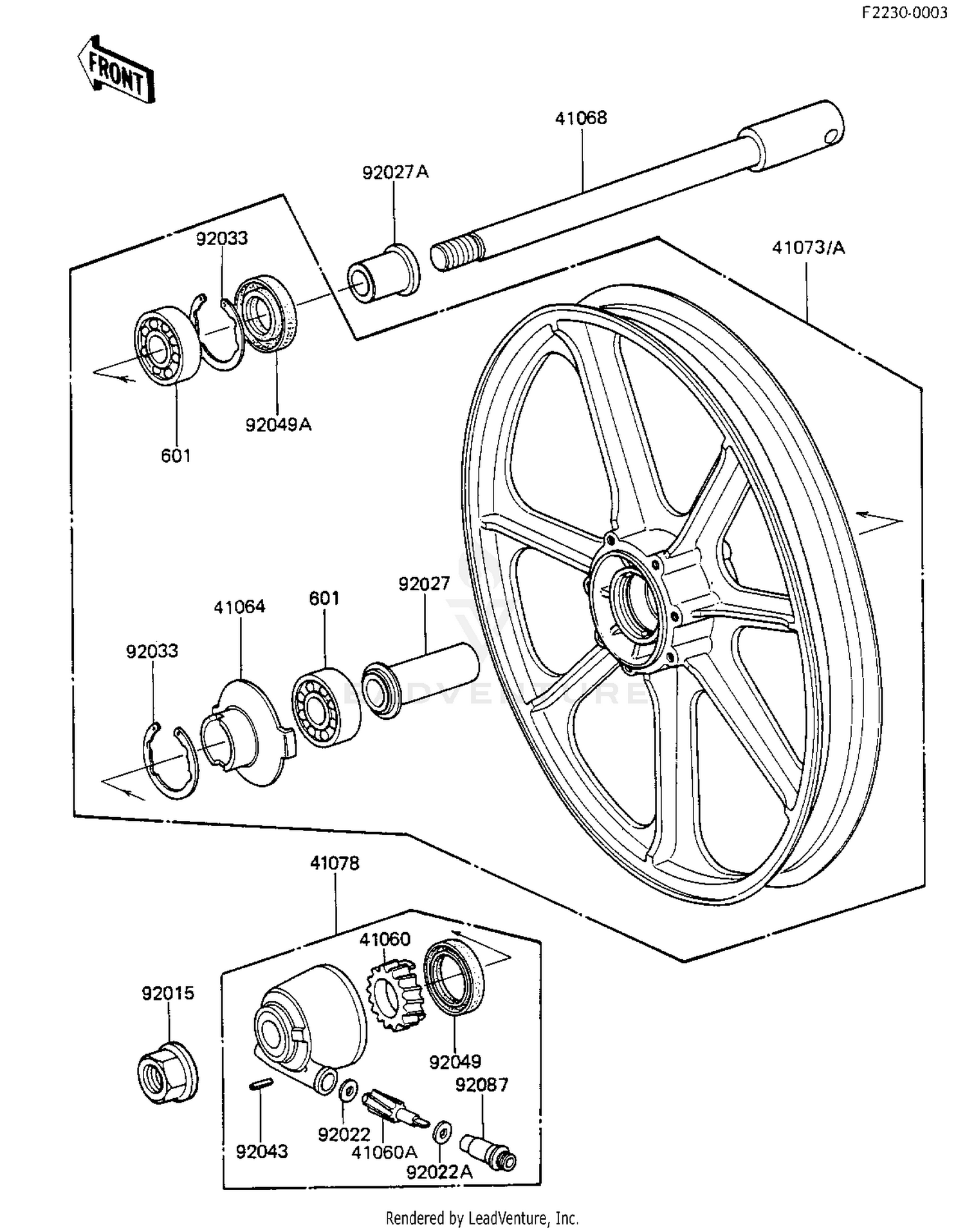 FRONT WHEEL/HUB