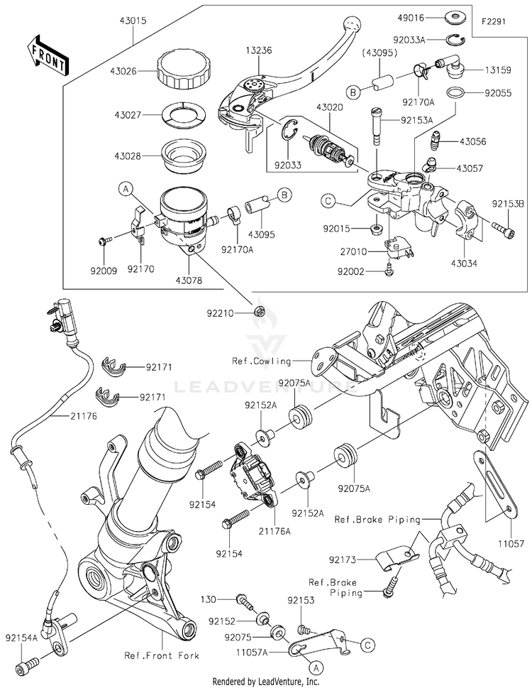 Front Master Cylinder Schematic