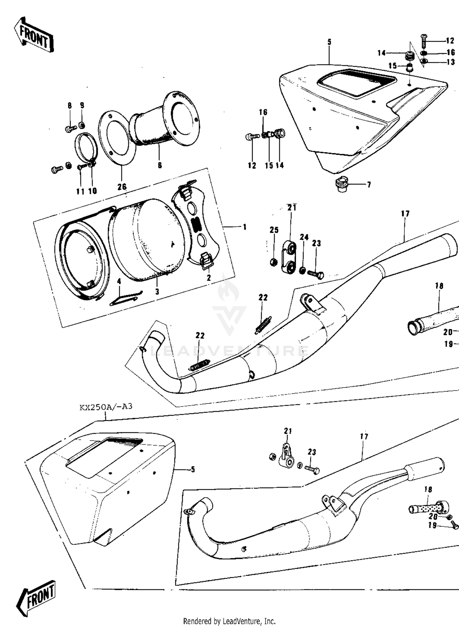 AIR CLEANER/MUFFLER (74-76)