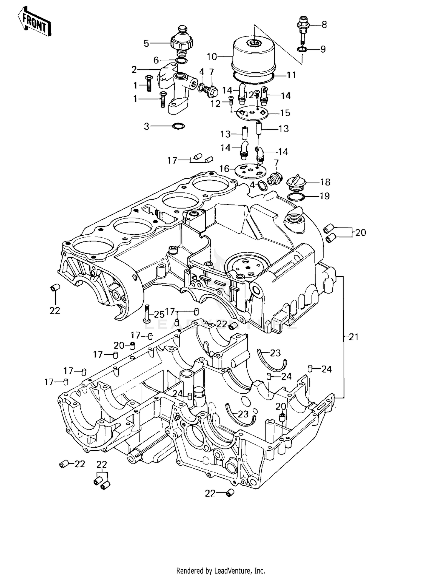 CRANKCASE/BREATHER COVER ('78 D1)