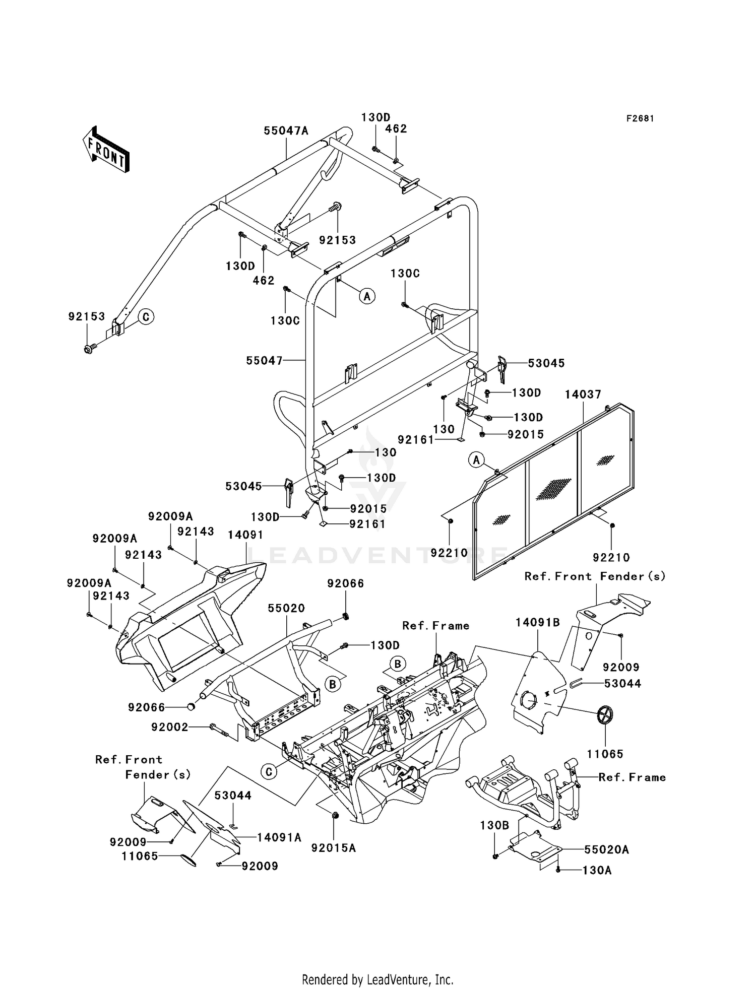 GUARDS/CAB FRAME