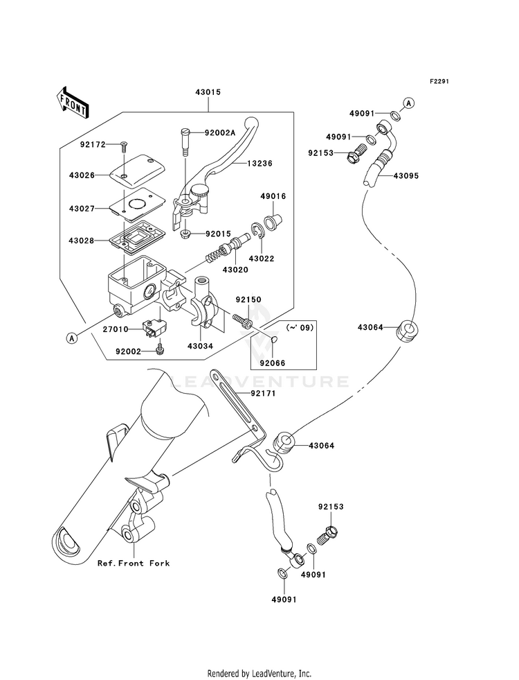 Front Master Cylinder Schematic