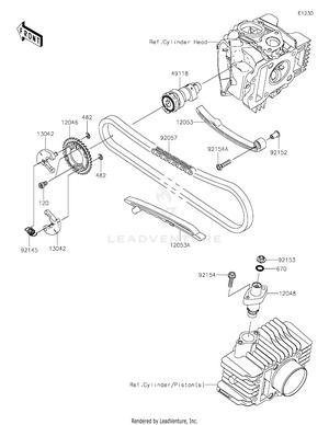 Camshaft(s)/tensioner Schematic