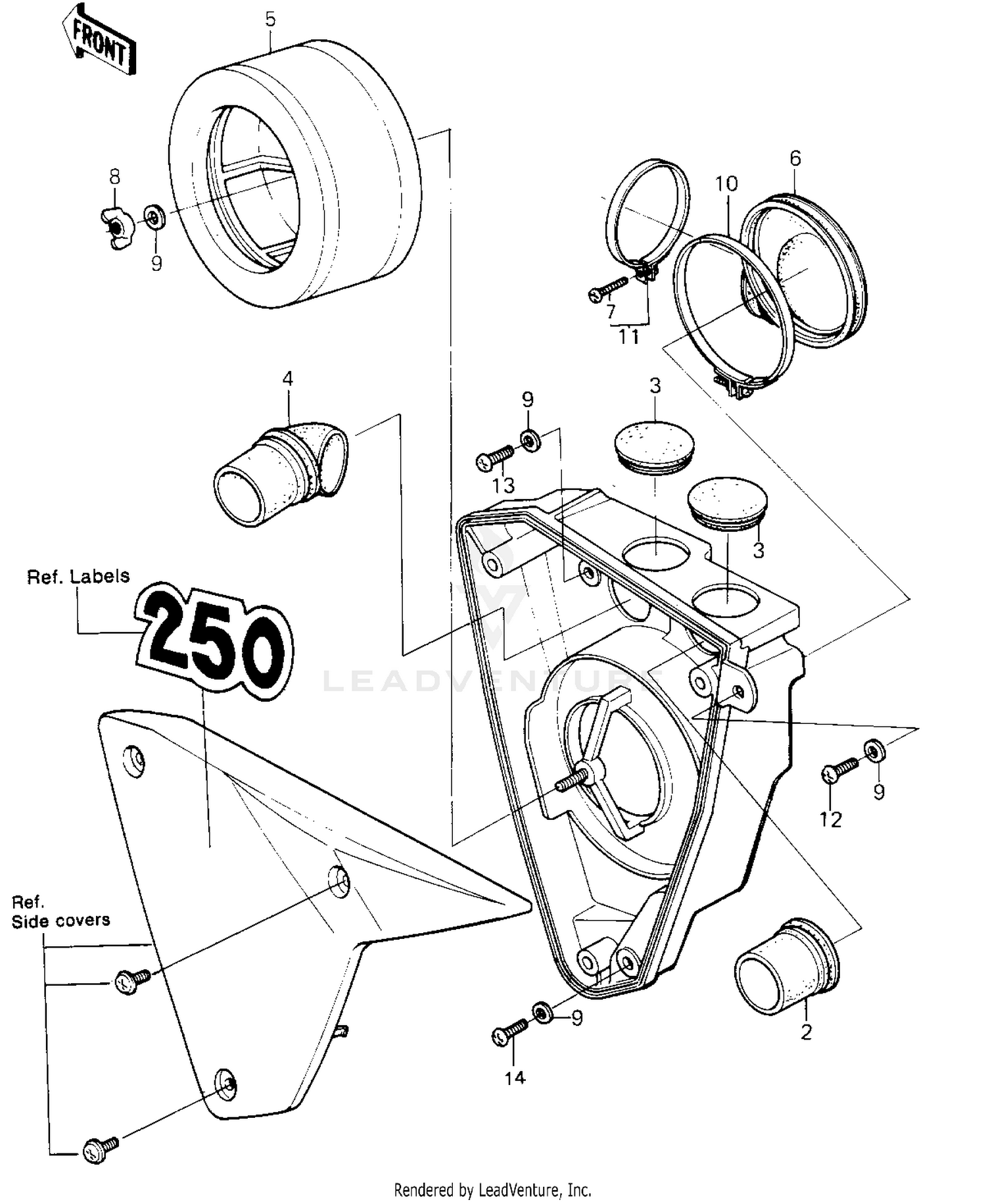 AIR CLEANER ('81KDX250-B1)