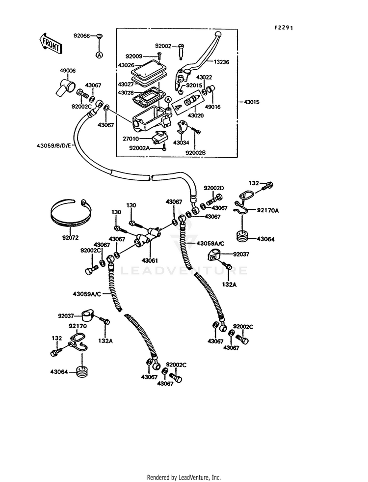 Front Master Cylinder Schematic