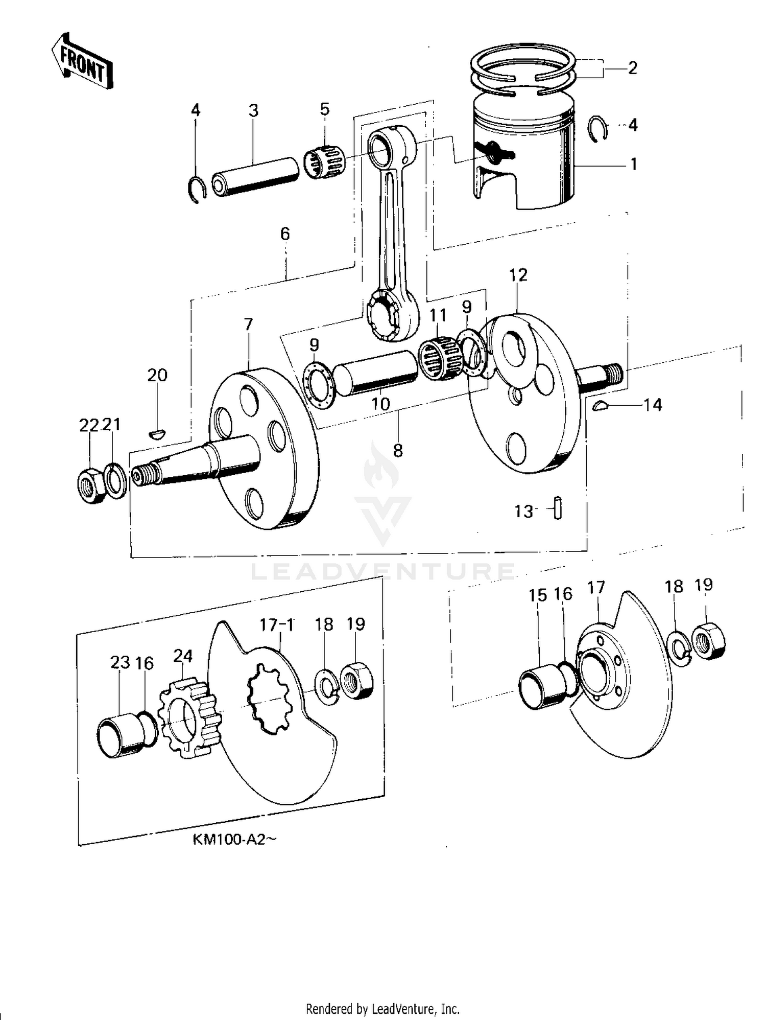 CRANKSHAFT/PISTON/ROTARY VALVE