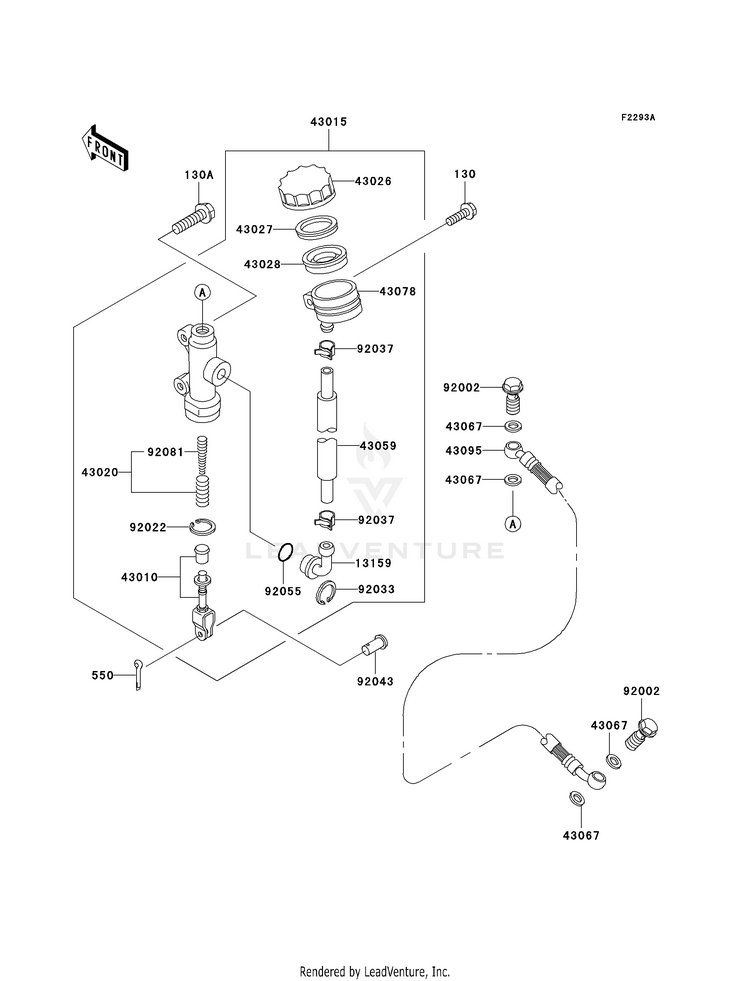Rear Master Cylinder (P21/P22/P24) Schematic