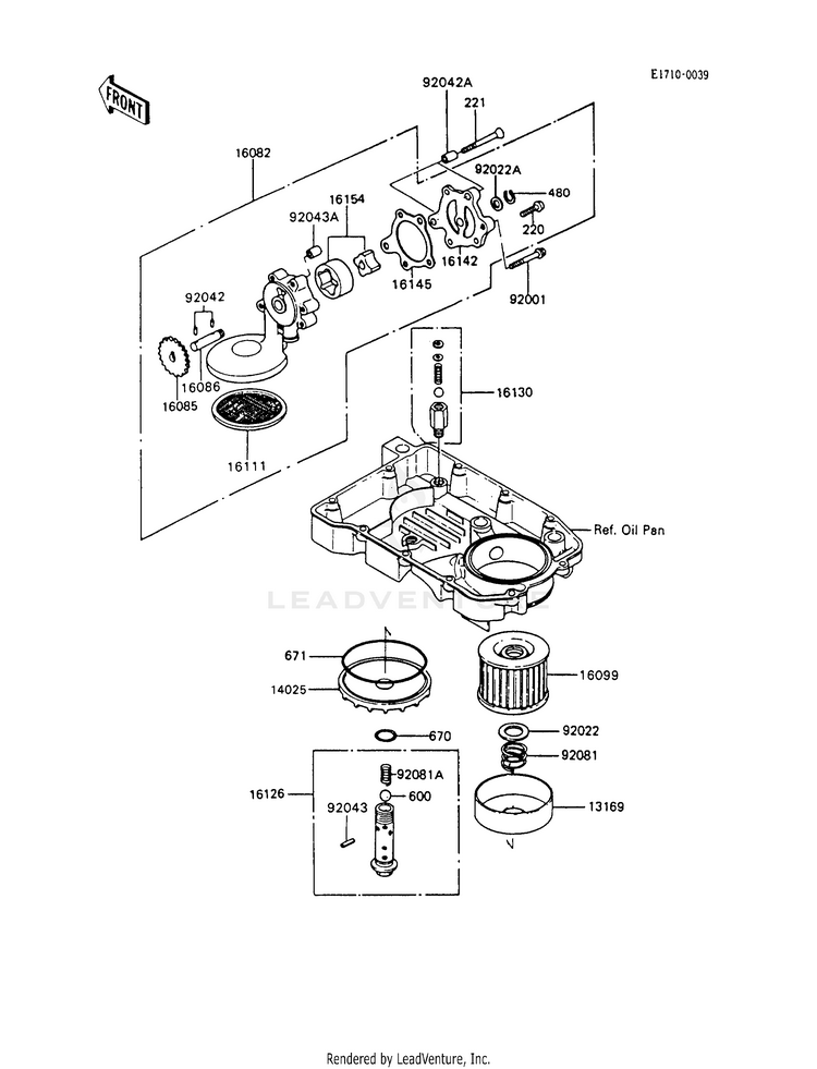 Oil Pump/Oil Filter Schematic