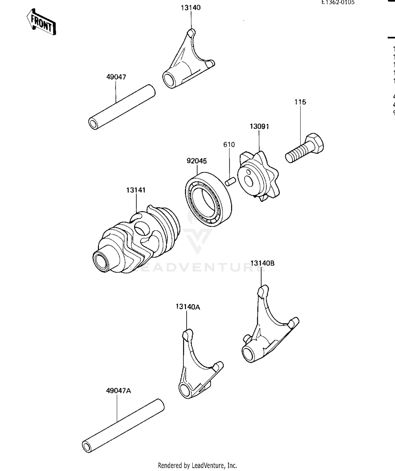 GEAR CHANGE DRUM & FORKS