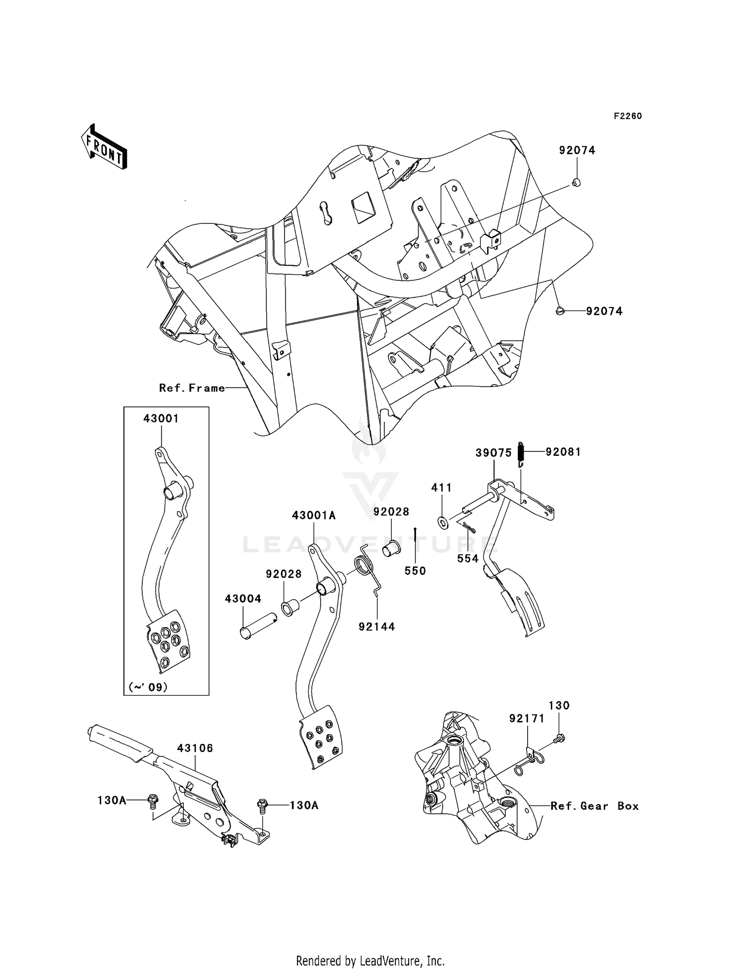 BRAKE PEDAL/THROTTLE LEVER