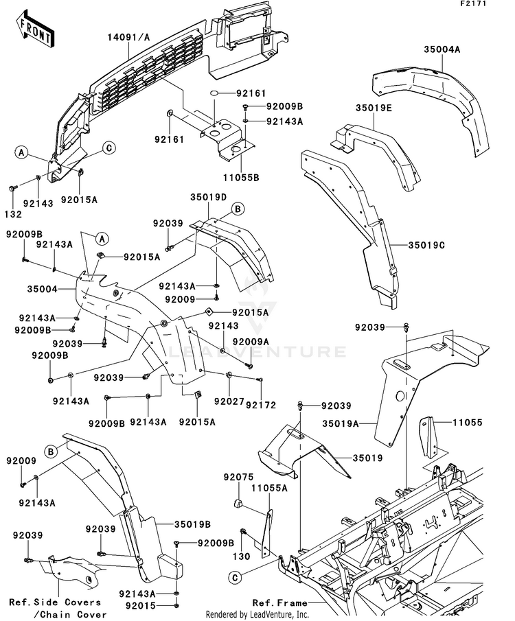 Front Fender(S)(G9f&Sim;gbf) Schematic