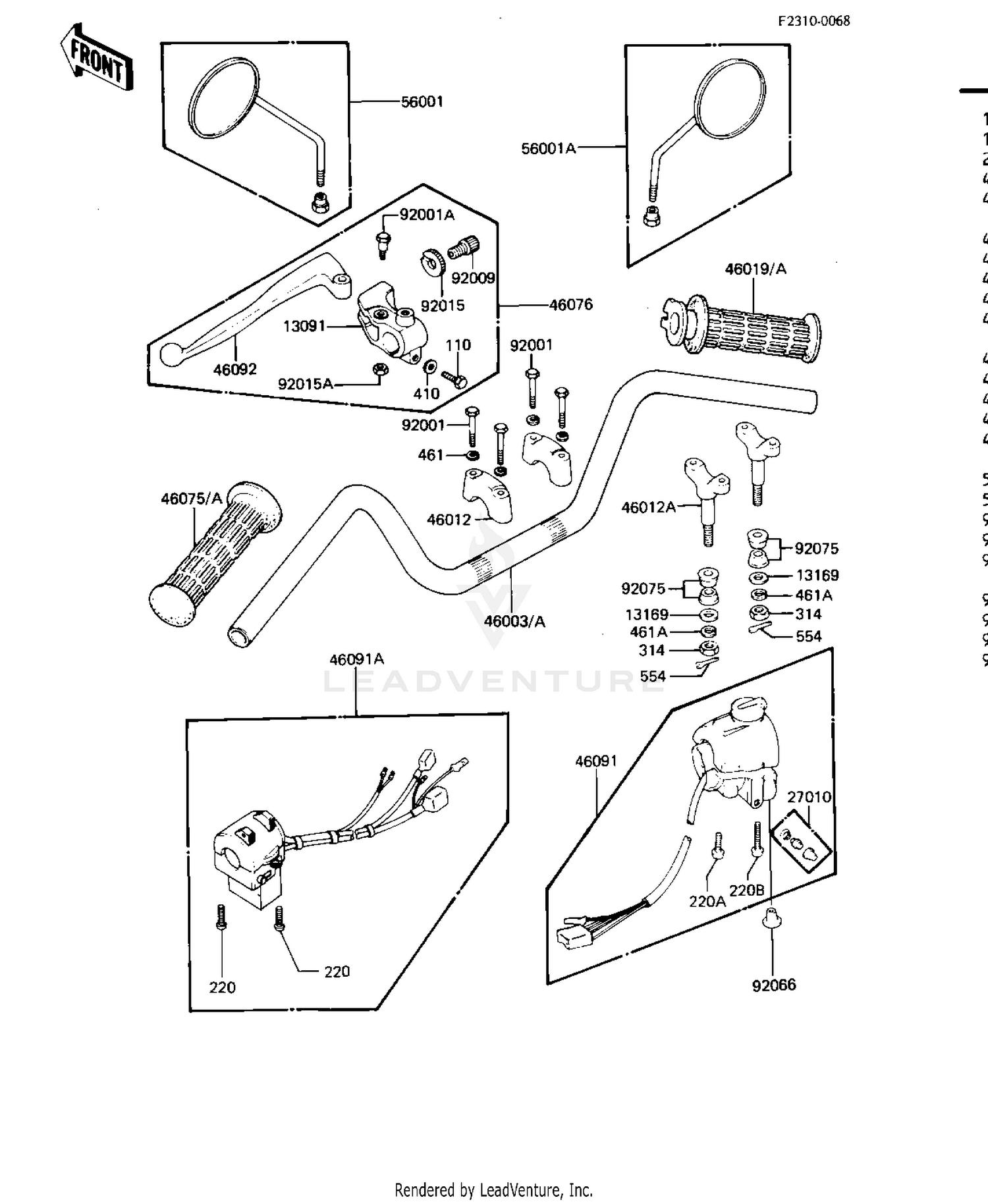 HANDLEBAR ('81-'83 D2/D3/D4/D5)