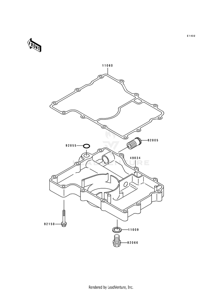 Breather Body/Oil Pan Schematic