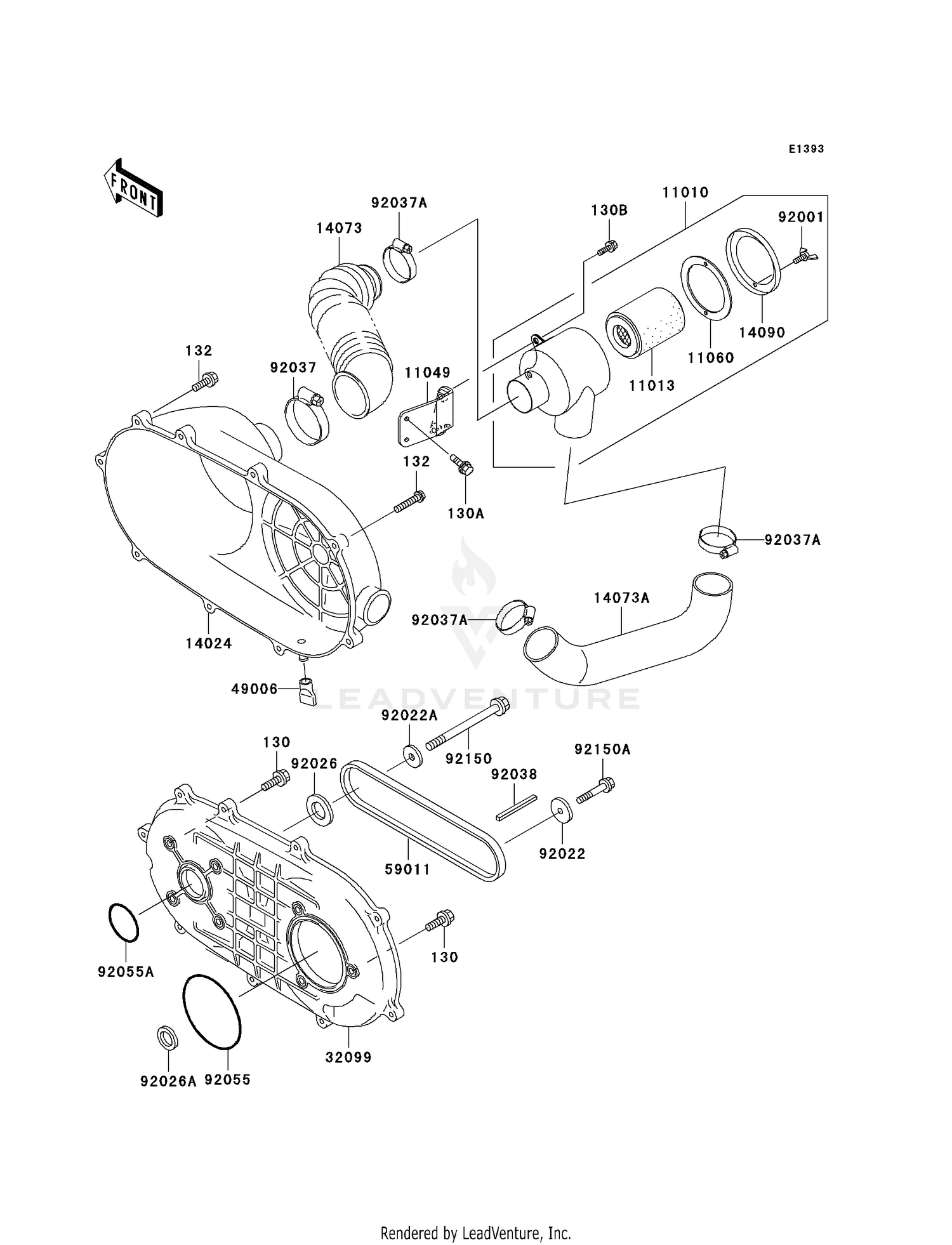 CONVERTER COVER/DRIVE BELT