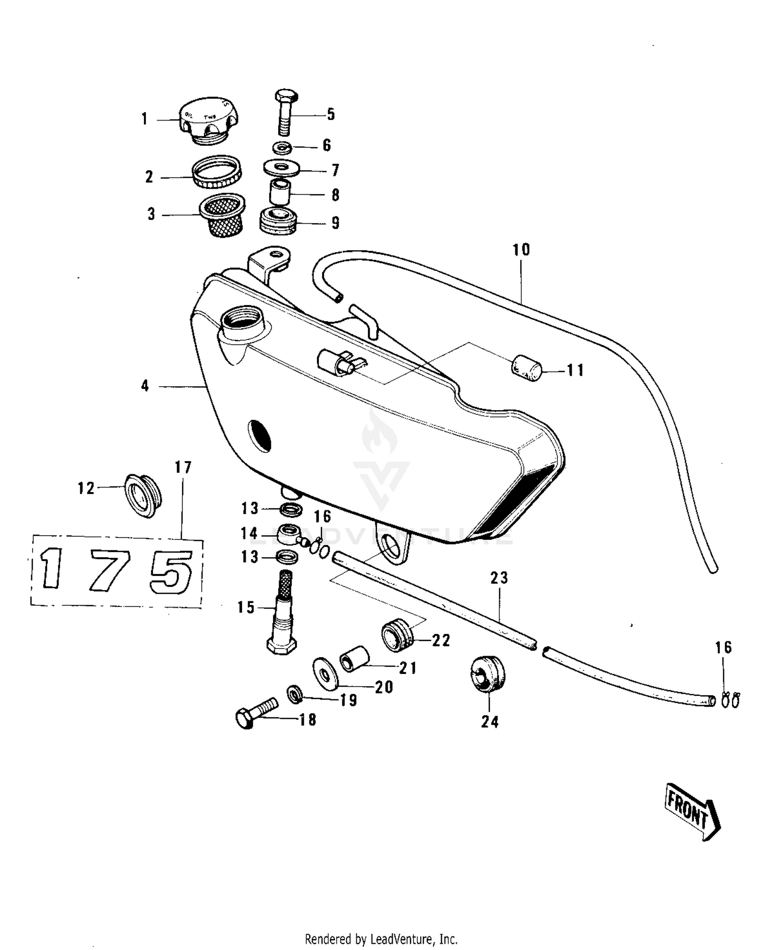 OIL TANK ('74-'75 F7-C/F6-D)