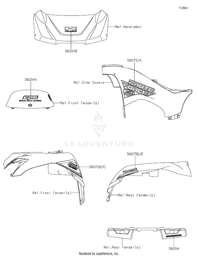 Decals KVF750JLF Brute Force 750 4x4i EPS (2020) Schematic