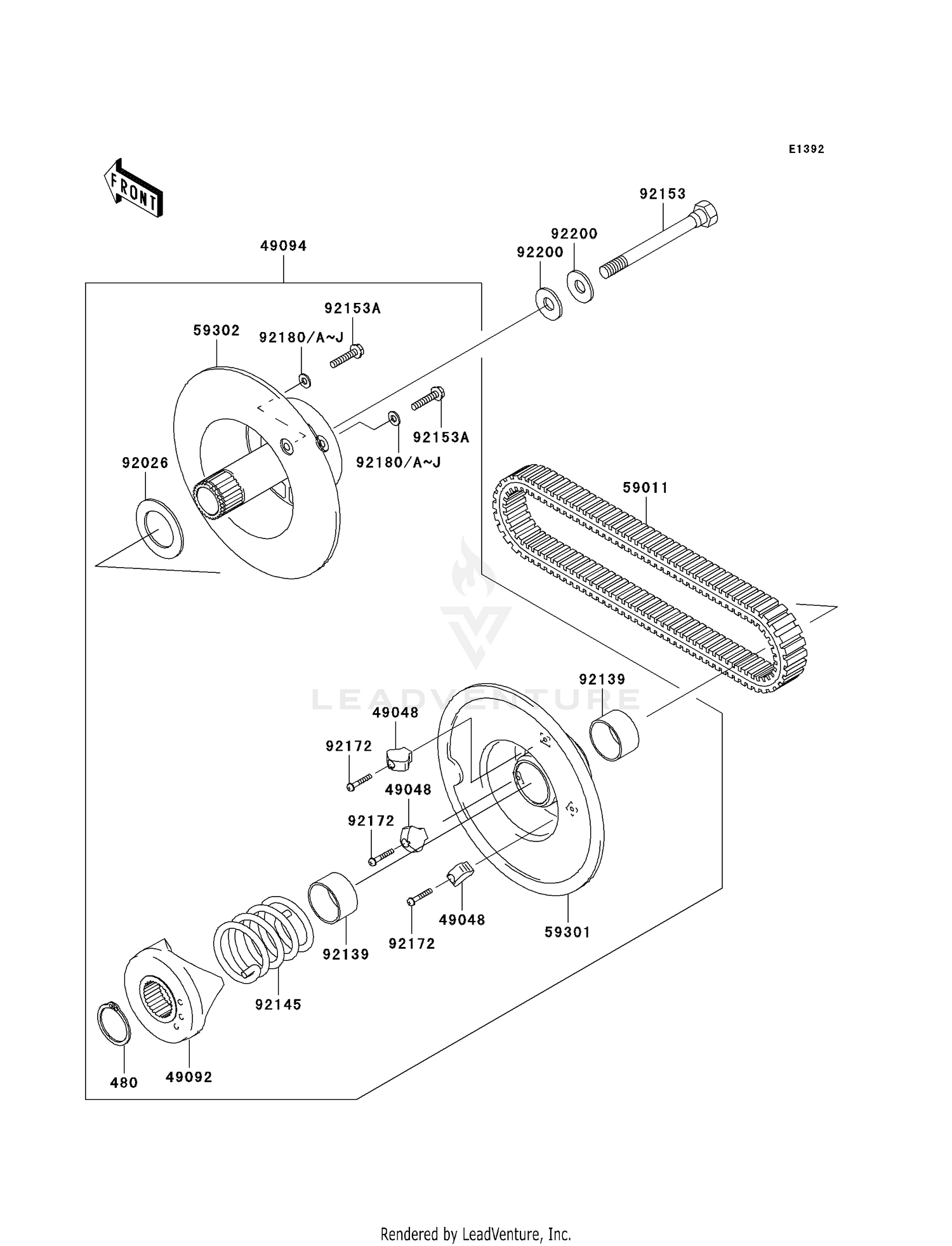 DRIVEN CONVERTER/DRIVE BELT