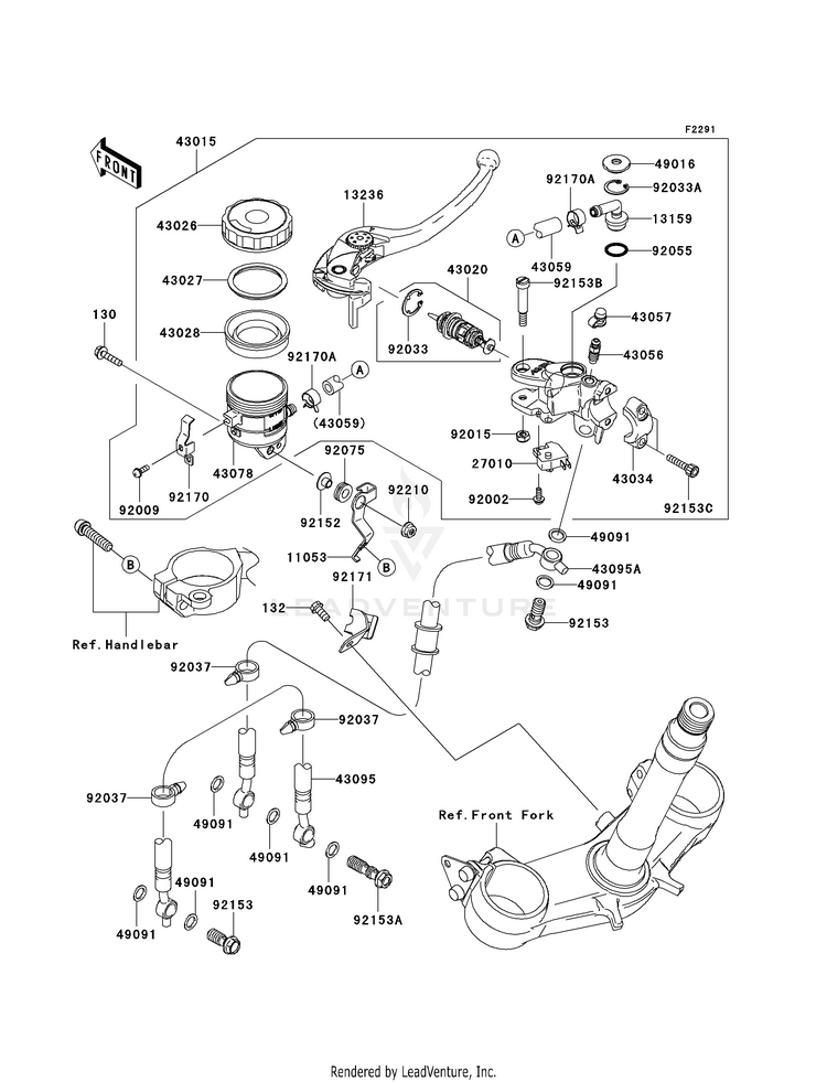 Front Master Cylinder Schematic