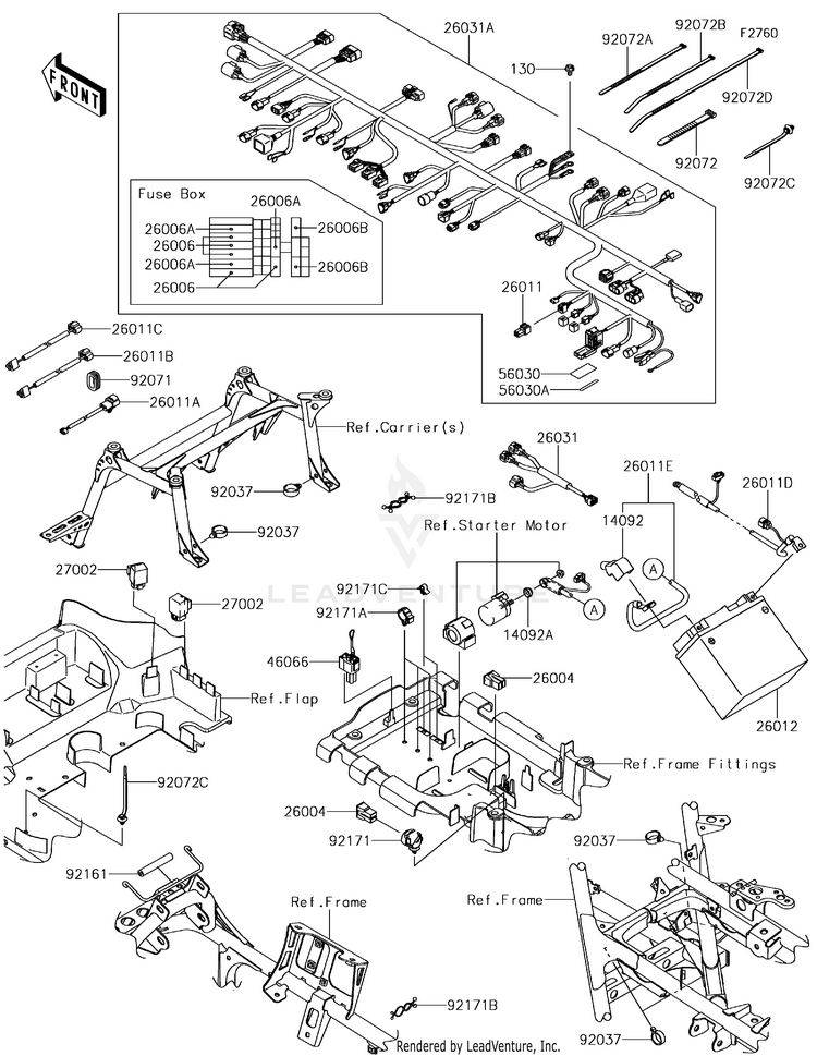 Chassis Electrical Equipment KVF750JGF Brute Force 750 4x4i EPS (2016) Schematic