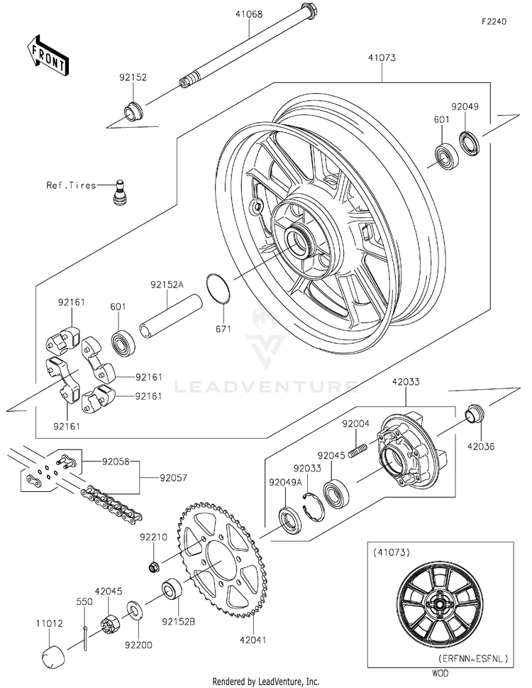 Rear Wheel/Chain Schematic