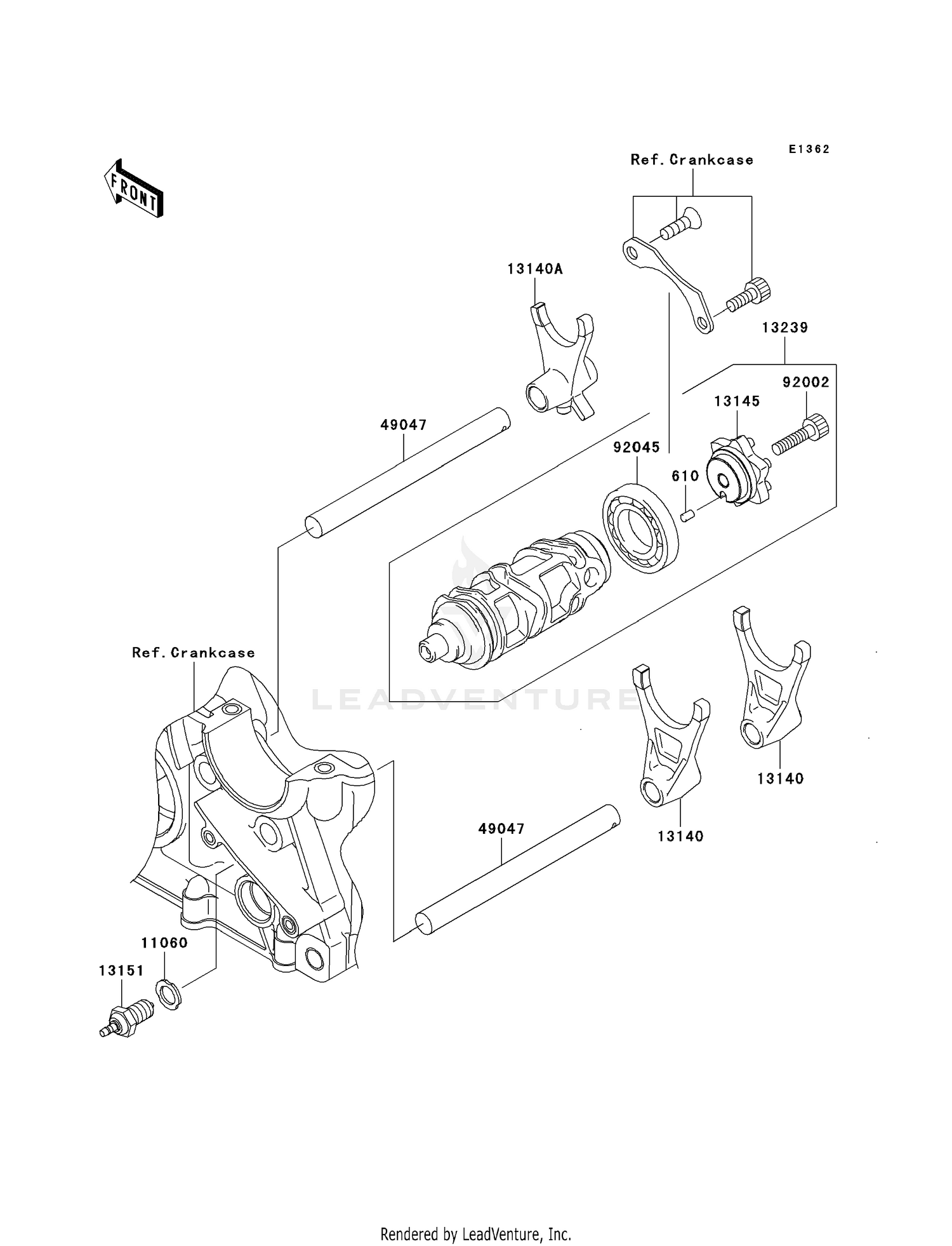 GEAR CHANGE DRUM/SHIFT FORK(S)