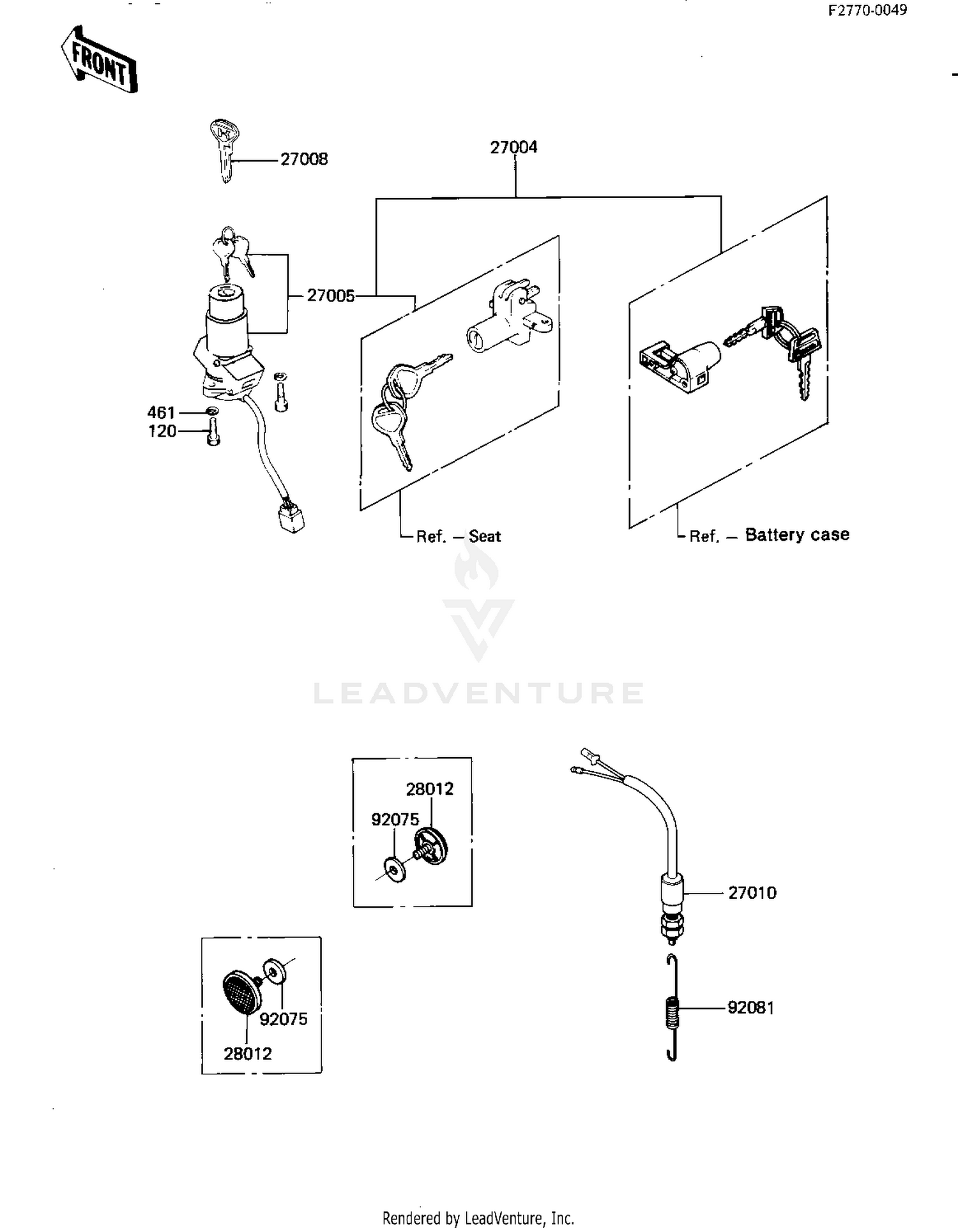 IGNITION SWITCH/LOCKS/REFLECTORS
