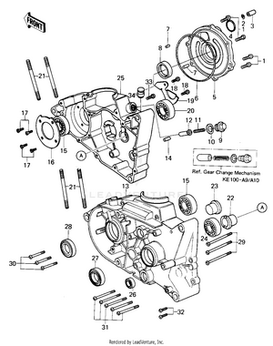 Crankcase (ke100-a7/a8/a9/a10) Schematic