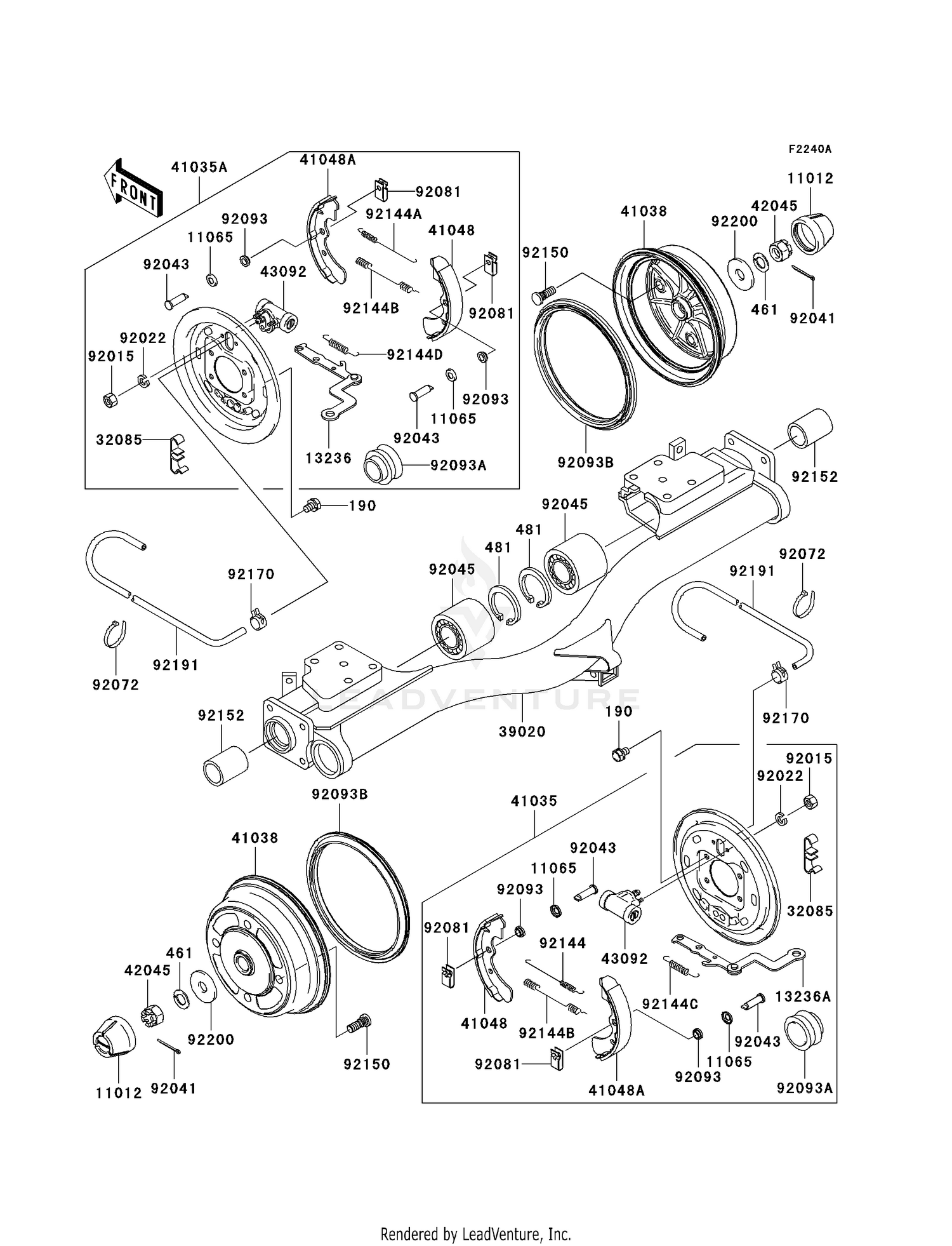 REAR HUBS/BRAKES (H8F)